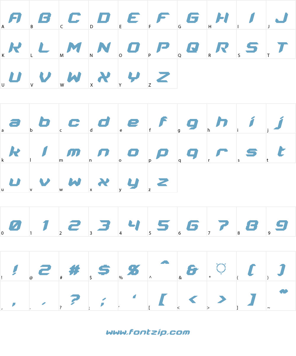 Energon Font Character